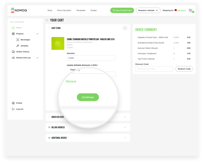 4. Proceed to Checkout