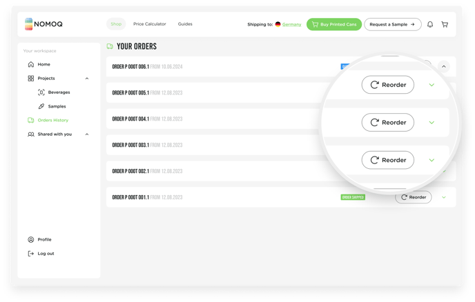 3. Reorder Button