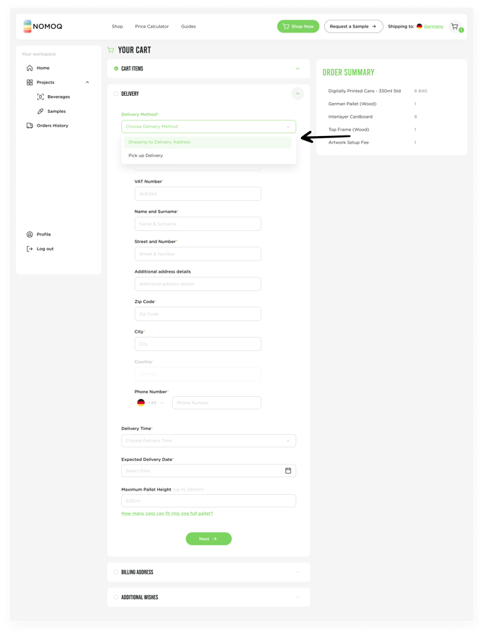 10. Delivery Method