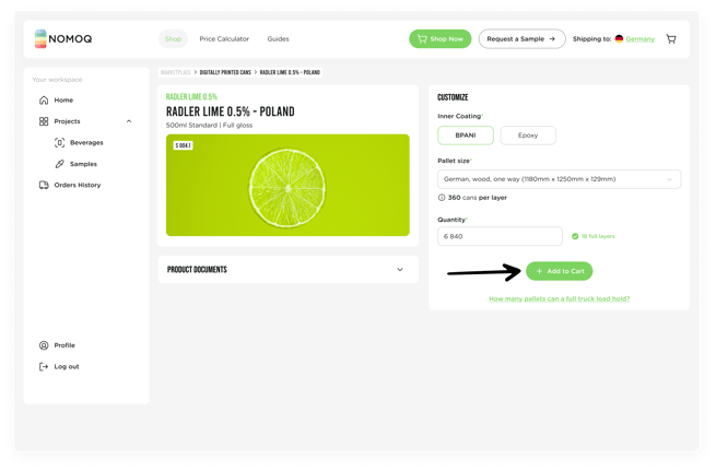 7. Add to Cart